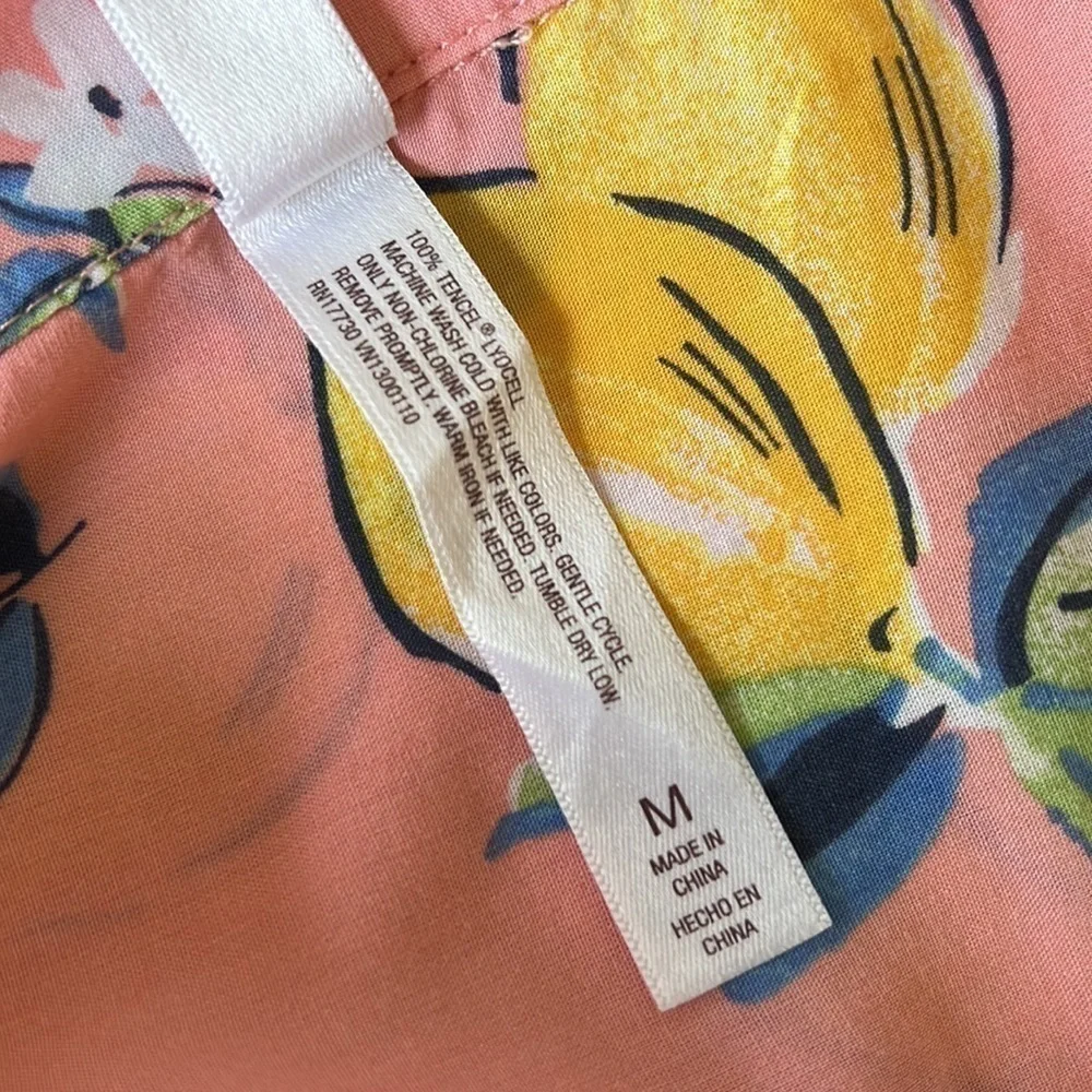 Gillian & OMalley Lemon Print Long Sleeve‎ Sleepwear Pajama Top - Picture 8 of 12